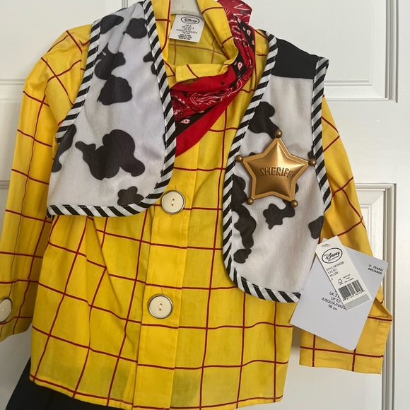 Disney Toy Story Woody Yellow Checkered Outfit - Picture 3 of 4